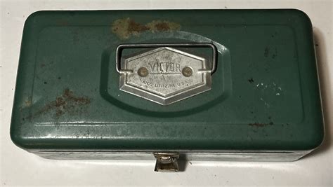 vintage victor metal tackle box|Vintage Victor Atco Lititz Pa. USA Metal Storage Tool .